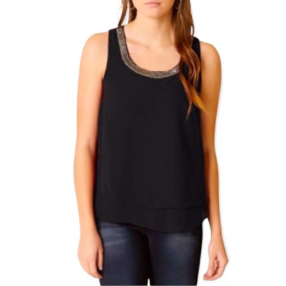 Dressy Tank with Beaded Neckline ✨